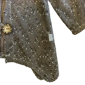Nina Leonard Brown Open Chunky Knit Cardigan Button Size M Boho Whimsy Goth thumbnail 6