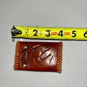 Leather Horse Head Key Pouch Unisex Brown thumbnail 3