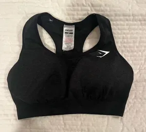 Gymshark Charcoal Racerback Sports Bra thumbnail 1