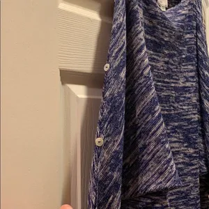 ✨Anthropologie Postmark Malu Dolman Navy Space Dye Top thumbnail 4