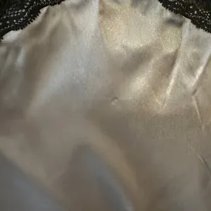 Woman Within Black Lace and Gray Satin Chemise thumbnail 2