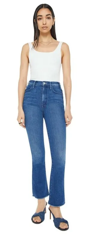 MOTHER The Hustler Flood Fray Jeans Whatever You Want Wash‎ Size 26 thumbnail 1