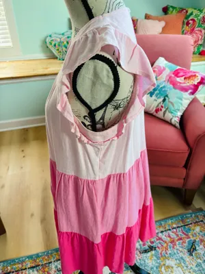 Pink J.Crew Dress Tiered thumbnail 4