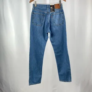 NWT 501 High‎ Rise Distressed Straight Jean in Athens Crown Size 32 x 30 thumbnail 6