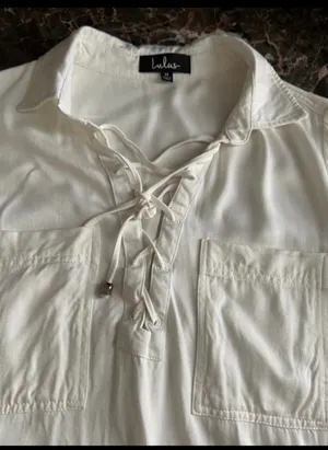 Lulus Best of All White Long Sleeve Lace-Up Dress thumbnail 5