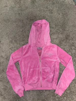Forever 21 x Juicy Couture Pink Velour Zip-Up Jacket thumbnail 1
