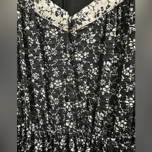 Floral Black and White Dress thumbnail 2