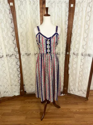 Super Cute Vintage Bombay Paisley Sundress thumbnail 3