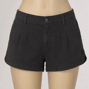 Aerie Charcoal Grey Cotton Lyocell High Waisted Shorts‎ XL Momcore Minimalist thumbnail 1