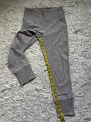 Lululemon Athletica Washed Gray Women’s Cropped High-Waist Leggings Size 4 thumbnail 7