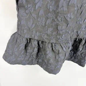 Scoop Black Jacquard Metallic Dress Sz M Bow Back Whimsigoth Dark Coquette Party thumbnail 6