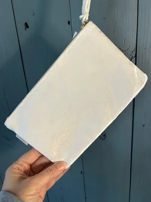 Papyrus White and Gold Floral Wristlet (New) thumbnail 3
