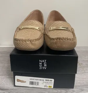 Naturalizer Gadget‎ Taupe snakeskin loafers 9 1/2 M women's thumbnail 1