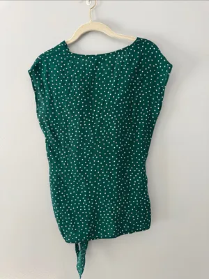 Maeve Anthropologie Polka Dot Top Size 2 Office Business Casual thumbnail 8