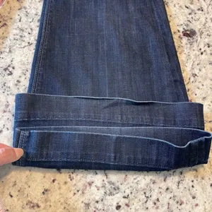 7 For All Mankind Dojo Flare Jeans Womens 23 Dark Wash Boho Wide Leg thumbnail 12