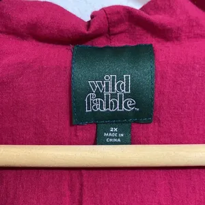 jacket lined windbreaker 2x pink blue & white‎ gently worn colorblock thumbnail 4