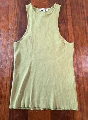 Madewell Womens Ribbed High Neck Tank Top Green Size M CKP478690011 thumbnail 1