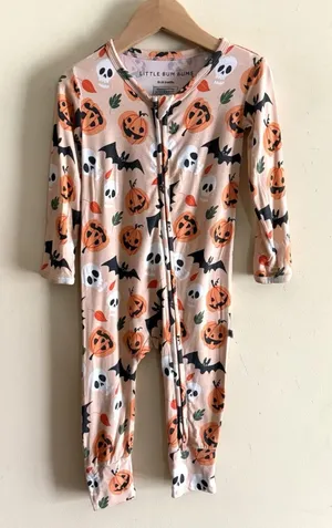 Little Bum Bums Halloween Bamboo Zip Up Romper Size 18-24 Months thumbnail 1
