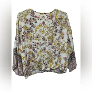 Mystree Floral V-Neck Bohemian Women's Top thumbnail 2