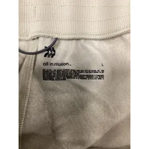 All in Motion Womens Fleece Shorts Almond Beige 6" Inseam L 041-01-2062 thumbnail 3