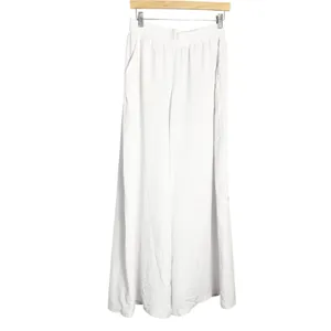 Alo Yoga White Mesh Mirage Wide Leg Athleisure Lounge Pants Size Small thumbnail 3