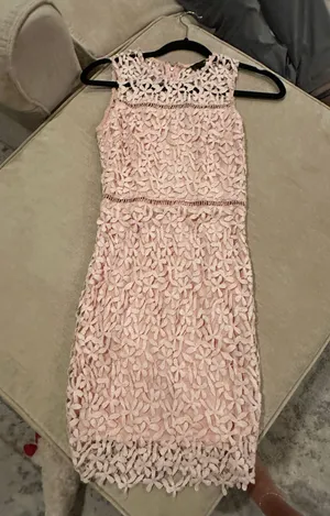 AQUA Pink Lace Mini Dress thumbnail 2