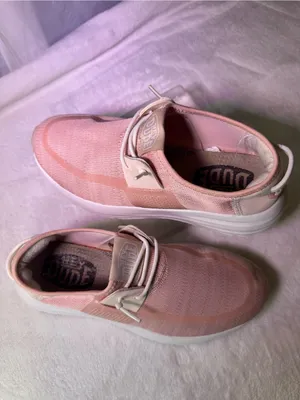 Hey Dude Wendi Slip-On Knit Sneakers - Dusty Rose & Cream thumbnail 3