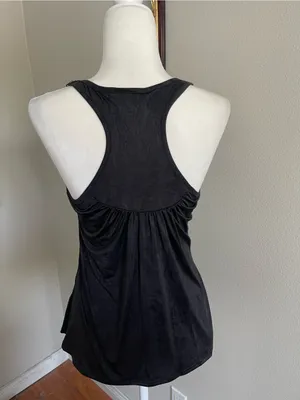 Iz Byer Black Tank Top with Multicolor Beaded Neckline thumbnail 5