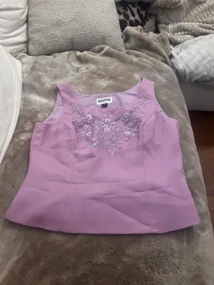 Vintage Kasper lilac purple beaded top thumbnail 3