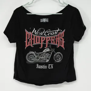 West Coast Choppers Austin TX Graphic Crop Top Black XL Short Sleeve‎ Shirt thumbnail 1