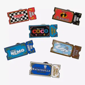 Loungefly Disney Pixar Movie Ticket Blind Box Enamel Pin Hot Topic Exclusive thumbnail 3