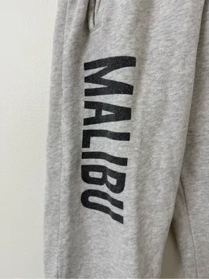 {S} John Galt Gray 'MALIBU' Logo Sweatpants thumbnail 2
