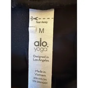 Alo Yoga Black High Waist Split Zip Flare Leggings Size Medium thumbnail 4