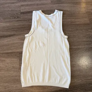 Zara White Scoop Tank with Contrast Trim thumbnail 5