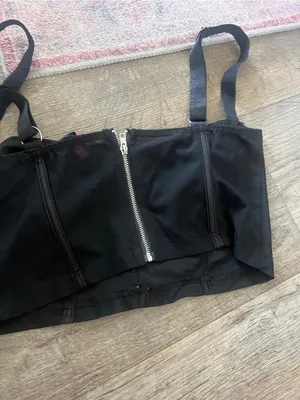 Edikted Black Bustier Crop Top with Straps thumbnail 9