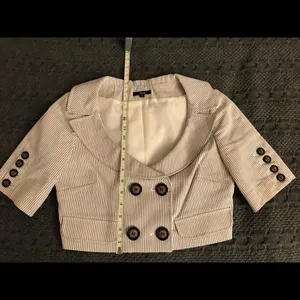 2 Piece Crop Jacket/Pants Outfit Tan thumbnail 2