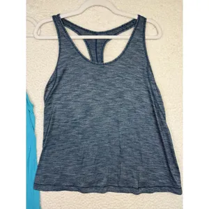Lululemon Racerback Tank Top Womens Medium Blue Grey Swiftly Tech Run Yoga‎ Gym thumbnail 7