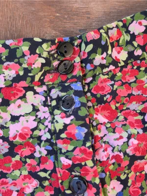 UO Millie Button-Front Mini Skirt Floral Mini Skirt - Cream Autumn Floral S-P thumbnail 10
