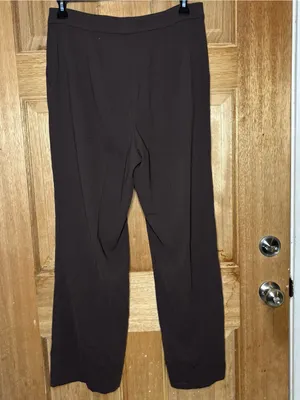 H&M Women's Straight-Leg Dress Pants in Dark Brown size 12 thumbnail 4