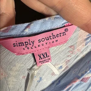 NWT Simply Southern Aztec Print Maxi Dress Blue Pink Size XXL thumbnail 7