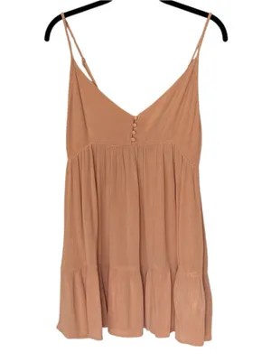 Size M Kiwi + Punch Pink Mini Spaghetti Adjustable Strap Lightweight Dress thumbnail 2