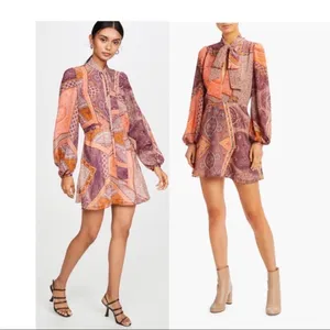 NWT divine heritage paisley orchid mini dress s‎ thumbnail 13