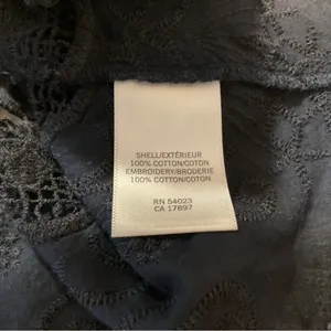 Banana Republic Navy Blue Eyelet Embroidery Tank Top Baby Doll Cotton Sz S thumbnail 6