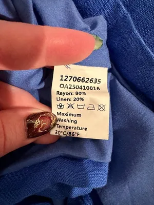 COMMENSE Sleeveless Wrap Style Mini Dress Cobalt Blue Linen Blend L NWT thumbnail 6