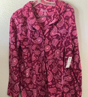 FINAL MARKDOWN Croft and barrow fleece pajama set medium nwt thumbnail 1
