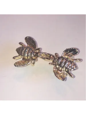 Vintage Gold Tone Bee Queen Bee Retro Boho Belt Buckle thumbnail 3