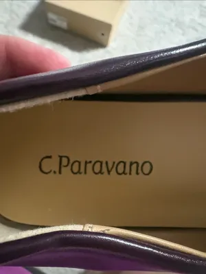 C.Paravno Women's Bow-Accent Burgundy Ballet Flat plum colored size9/9.5 thumbnail 6