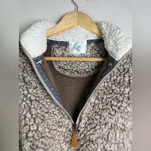 Nordic Fleece Women’s Sherpa Pullover Quarter Zip Teddy Faux Fur Sz M thumbnail 3