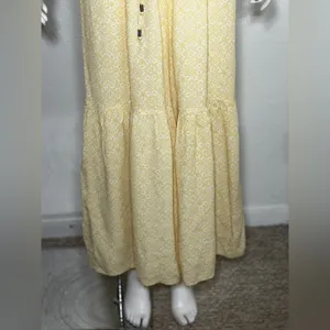 Free People 100%Viscose Little Of Your Love Yellow Floral Jumpsuit Size XS L-20 thumbnail 7