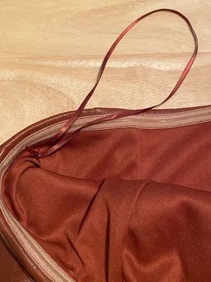 The Clothing Exchange Company Faux Leather Dark Orange Brown Tube Top thumbnail 5